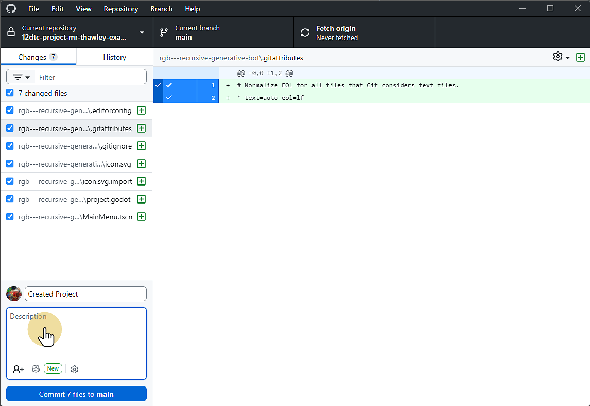 Enter a description of the work in this commit