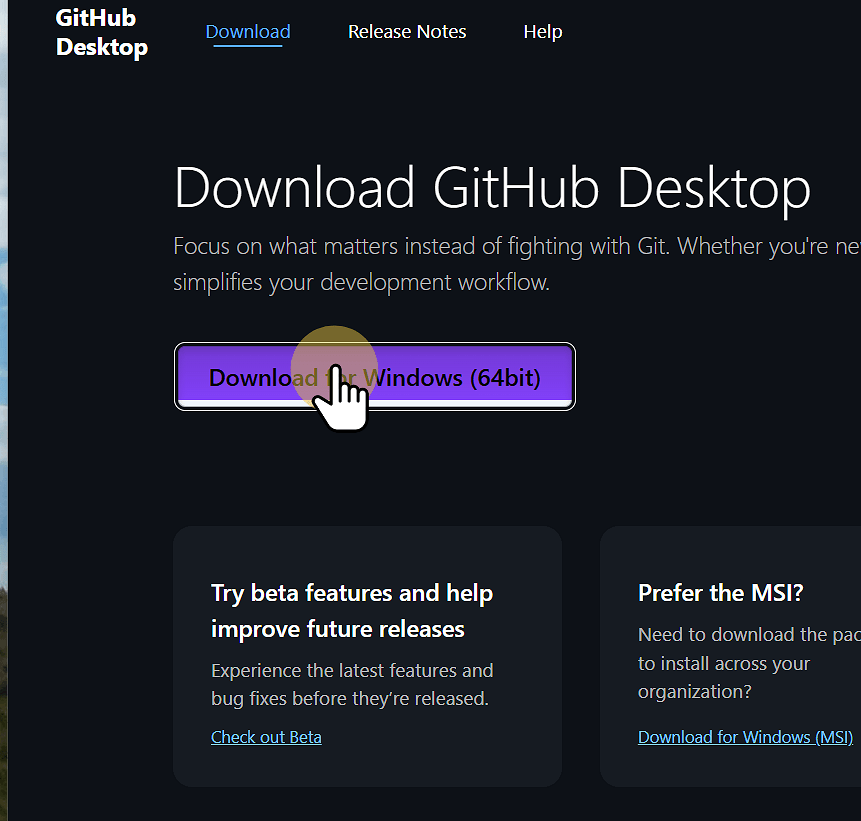Click Download for Windows (or Mac or Linux)