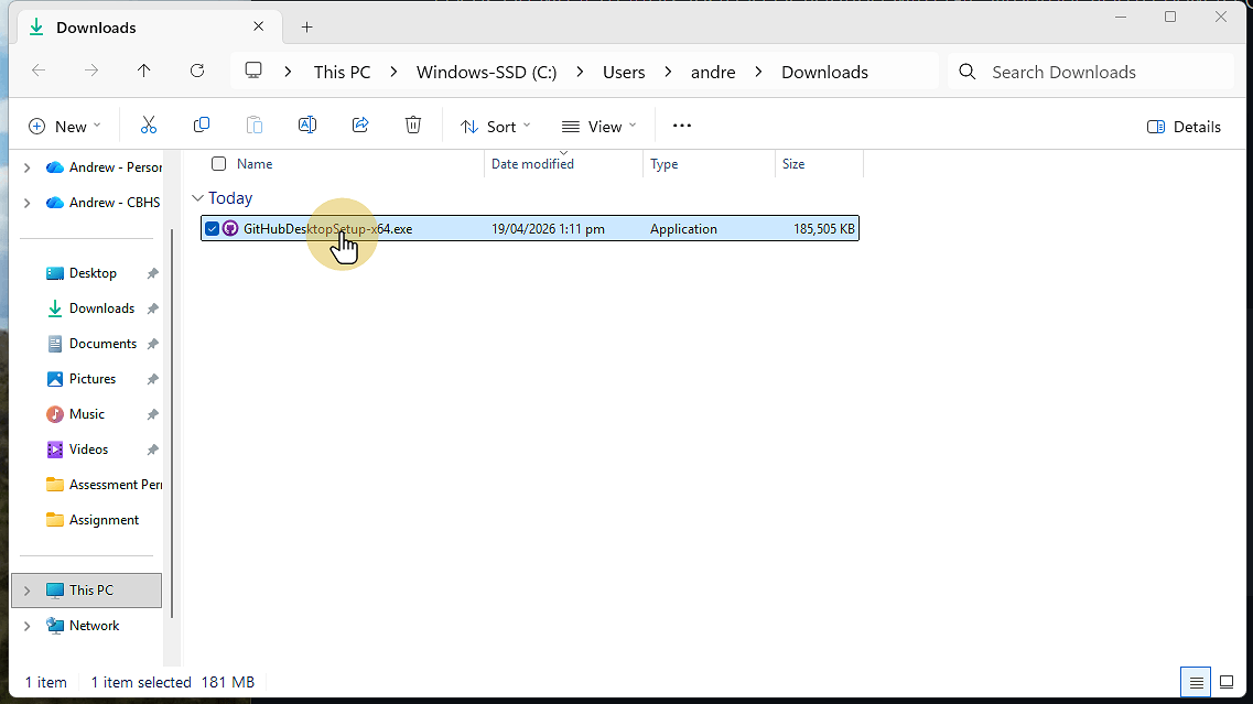 Go to your downloads folder and run the file