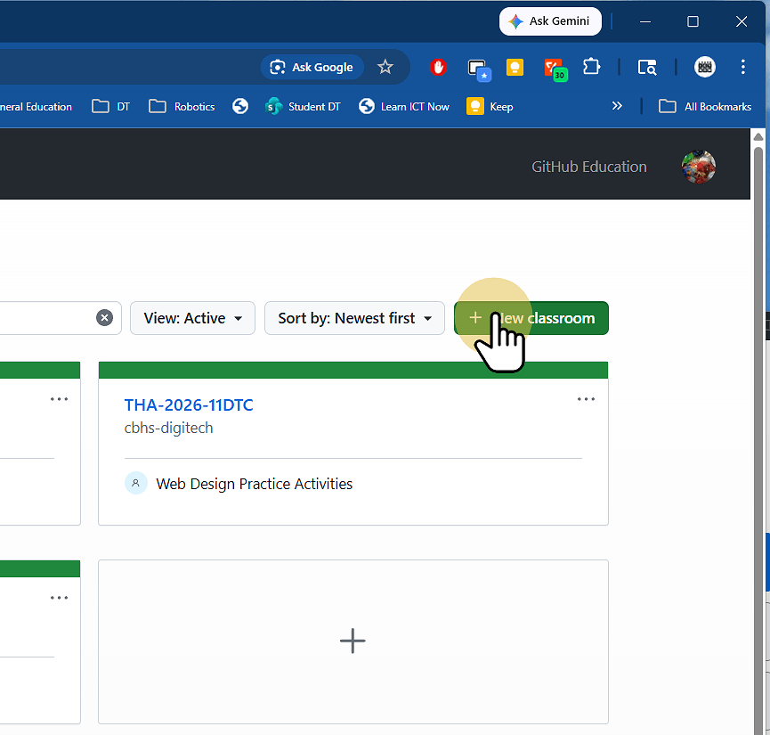 Click New Classroom if you haven't made one already