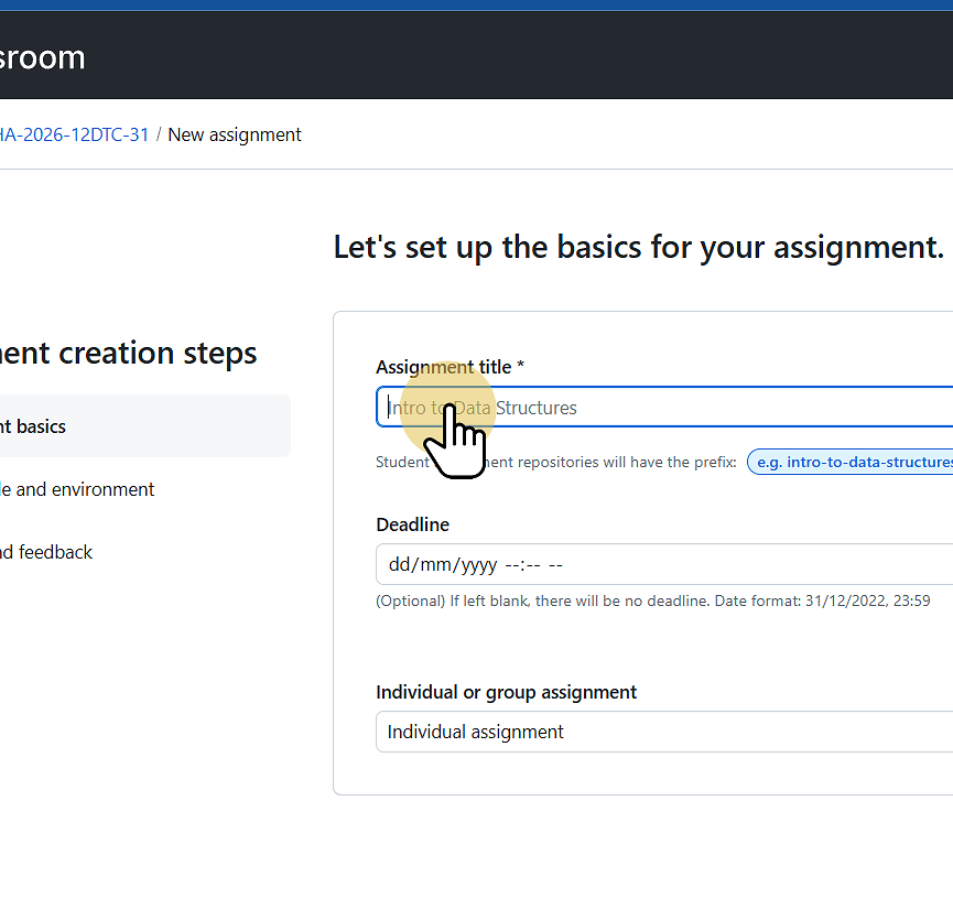 Give the assignment a title