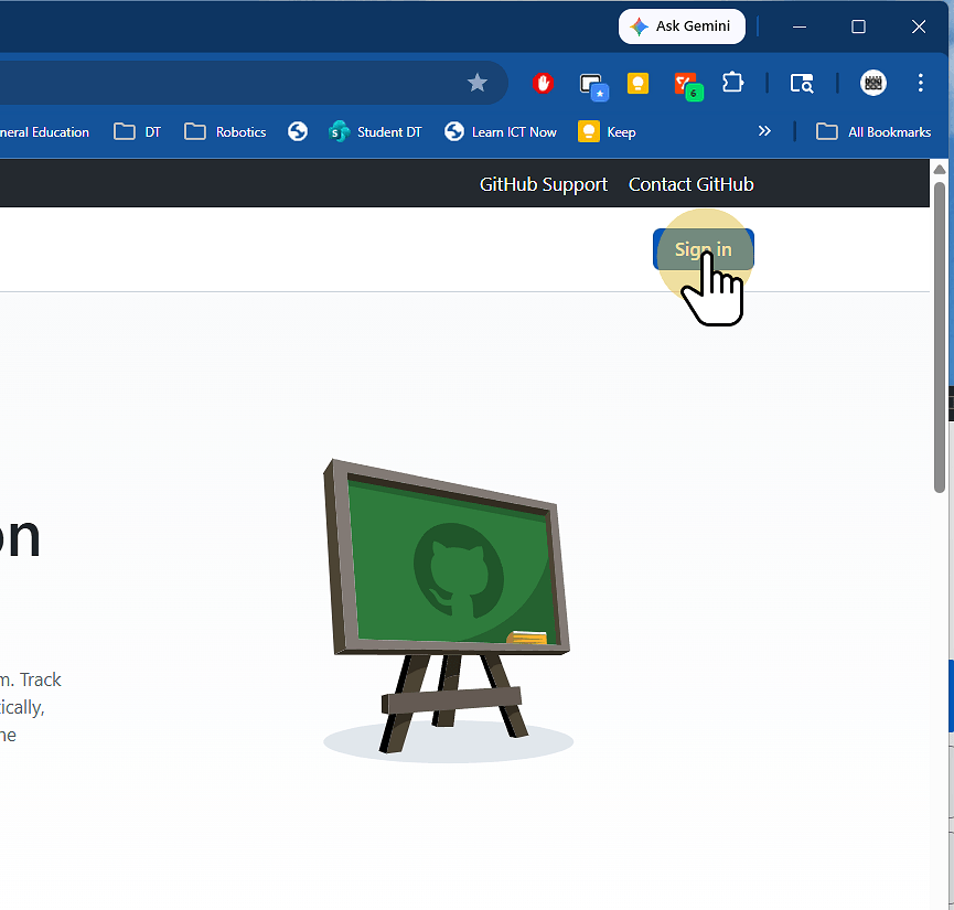 Click Sign In and sign in with your GitHub Account