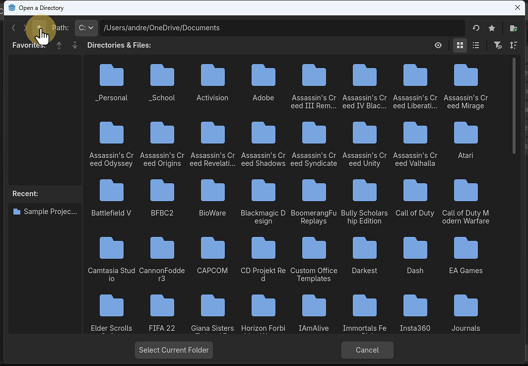 Click ^ and go to users \ username \ GitHub