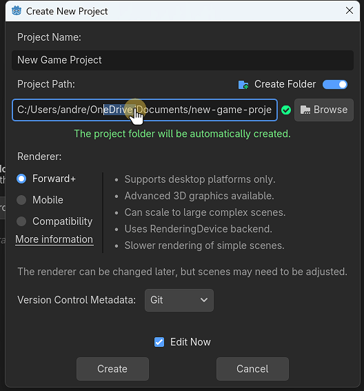If using Github DO NOT Save in your OneDrive folder