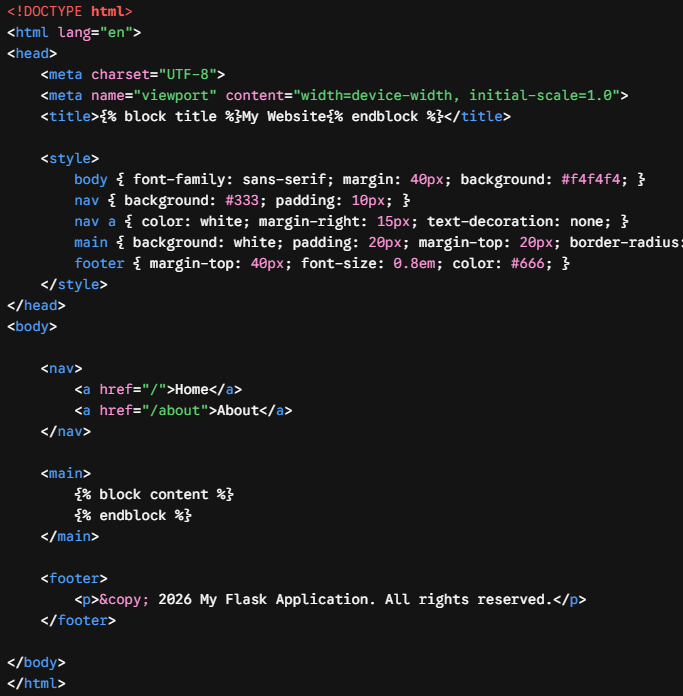 Flask | Template Inheritance